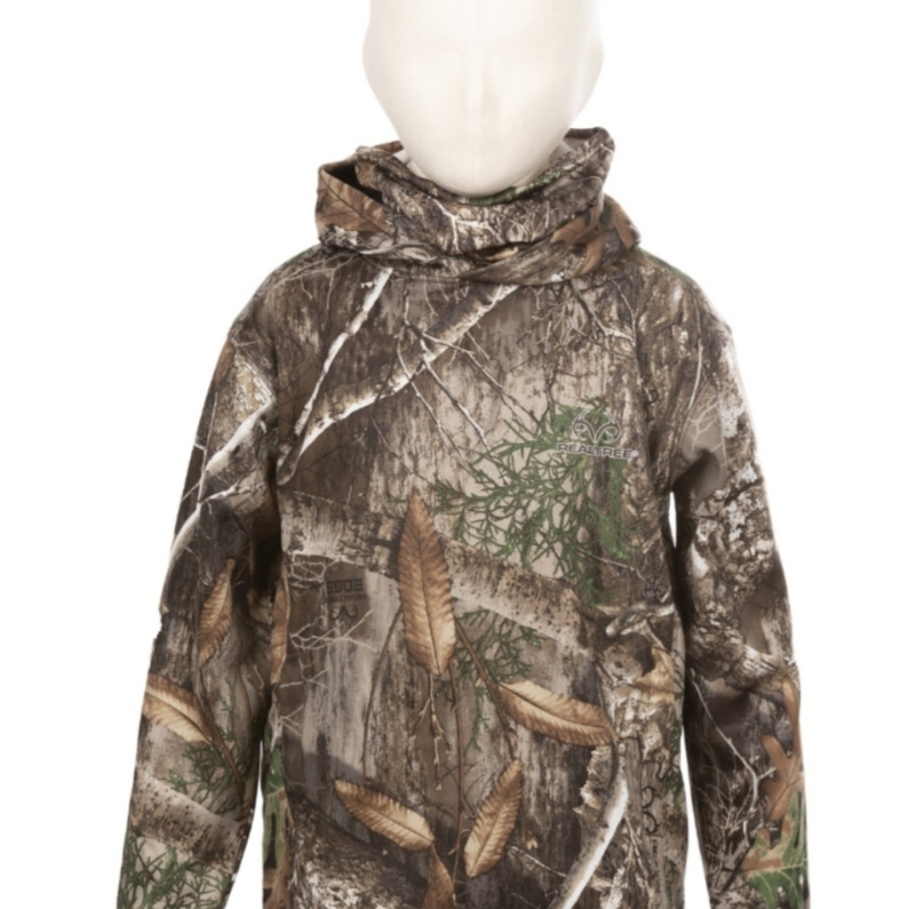 RealTree Youth S 6/7 Tech Hoodie With Face Gator